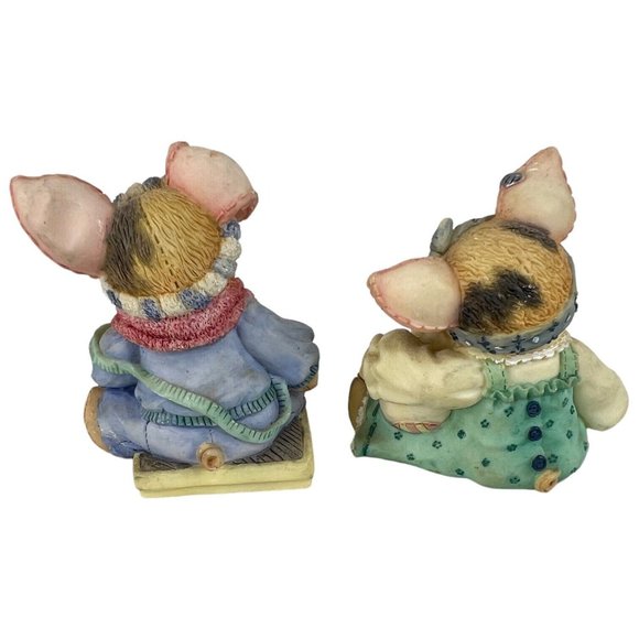 3 Enesco This Little Piggy Figurines Ducky Friend Had None Home Sw Eeet Lot TLP - Picture 4 of 13